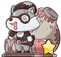 Innocent Rogue Racoon Figure