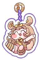 Butter Under the Moonlight Key Ring