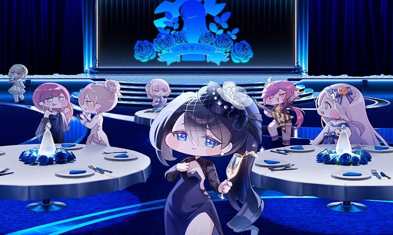 Blue Glory Rose Poster